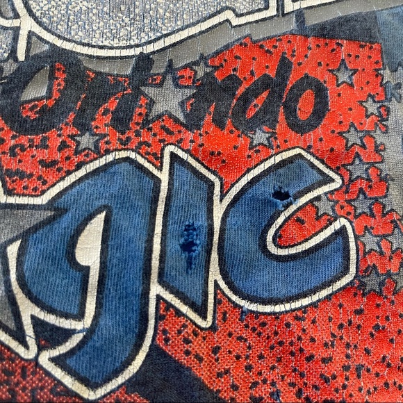 Vintage NBA Orlando Magic Mens Shirt Blue Size Medium True Fan Faded Distressed - Picture 6 of 8